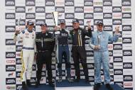 Silverstone Festival, Silverstone 2023
25th-27th August 2023
Free for editorial use only
Podium of 14 John Spiers / Nigel Greensall - TVR Griffith, 192 Julian Thomas / Calum Lockie - Shelby American Cobra Daytona and 46 Mike Whitaker - TVR Griffith
