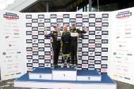 Silverstone Festival, Silverstone 2023
25th-27th August 2023
Free for editorial use only
Podium of 23 Paul Whight - Aston Martin Vantage GT2, 8 Craig Wilkins - Lamborghini Huracan Super Trofeo Evo and 8 Jason Mcinulty - Lamborghini Huracan Super Trofeo Evo