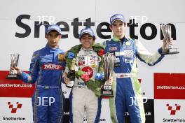 Podium (L-R) Tarun Reddy (IND) MGR Motorsport, Pietro Fittipaldi (BRA) MGR Motorsport, Piers Hickin (GBR) Scorpio Motorsport