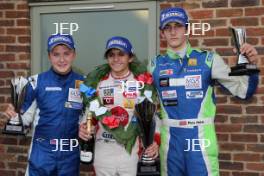 Race 2 Podium (l-r) Alex Gill (GBR) Fortec Motorsport Formula Renault, Pietro Fittipaldi (BRA) MGR Motorsport Formula Renault, Piers Hickin (GBR) Scorpio Motorsport Formula Renault