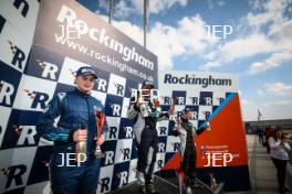 Race 1 Race Class Podium (l-r) Ronan Pearson (GBR) Westbourne Motorsport with Hillnic Homes Renault Clio Cup, Ben Palmer (GBR) Ben Palmer Racing Renault Clio Cup, Ben Colburn (GBR) Westbourne Motorsport Renault Clio Cup