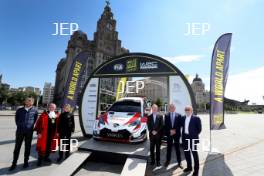 2019 Wales Rally GB Liverpool Launch Huw Chambers, Peter Brennan, Louise Emery, Jonathan Palmer, Tim Jones and David Richards