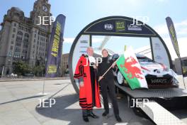 2019 Wales Rally GB Liverpool Launch Peter Brennan - Mayor of Liverpool and Louise Emery - Conwy