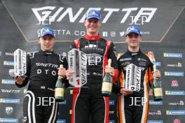 Podium Race 1 Aston Millar – DTO Motorsport Ginetta G56 GT4 James Kellett - Century Motorsport Ginetta G56 GT4 Josh Rattican – Elite Motorsport Ginetta G56 GT4