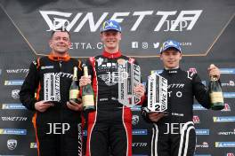 Podium Race 2 Reece Somerfield – Breakell Racing Ginetta G56 GT4 James Kellett - Century Motorsport Ginetta G56 GT4 Aston Millar – DTO Motorsport Ginetta G56 GT4