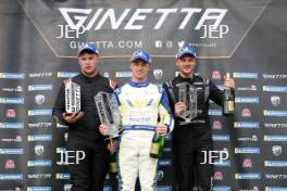 Podium Conner Garlick - Xentek Motorsport G55 GT4 Ginetta, Blake Angliss â€“ Century Motorsport Ginetta G55 GT4, Luke Reade - Wolf Motorsport G55 GT4 Ginetta  