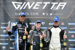 Ginetta GT5 Race 1 Podium Will Jenkins â€“ Elite Motorsport Ginetta G40 GT5 Harley Haughton â€“ Elite Motorsport Ginetta G40 GT5 Will Orton â€“ Race Car Consultants Ginetta G40 GT5