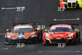 #67 Simon Orange / Tom Roche - Orange Racing by JMH McLaren 720S GT3 Evo and #32 Sacha Kakad / Hugo Cook - J&S Racing Audi R8 LMS GT3