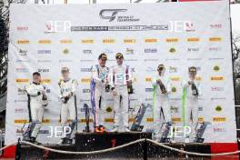 Podium of #47 Marc Warren / William Orton - Forsetti Motorsport Aston Martin Vantage AMR GT4 and #31 Charles Dawson / Seb Morris - Team Parker Racing Mercedes-AMG GT4 and #71 Ravi Ramyead / Charlie Robertson - Century Motorsport BMW M4 GT4