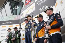 GT3 Overall Podium (l-r) #8 Richard Neary / Sam Neary - Team Abba Racing Mercedes-AMG GT3 Evo, #59 Shaun Balfe / Adam Smalley - Garage 59 McLaren 720S GT3 Evo, #67 Simon Orange / Tom Roche - Orange Racing by JMH McLaren 720S GT3 Evo