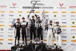 GT3 Overall Podium (l-r) #27 Mark Radcliffe / Tom Gamble - Optimum Motorsport McLaren 720S GT3 Evo, #78 Alex Martin / Sandy Mitchell - Barwell Motorsport Lamborghini Huracan GT3 Evo, #6 Ian Loggie / Phil Keen - 2 Seas Motorsport Mercedes-AMG GT3 Evo