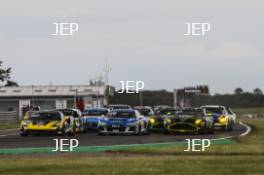 Start of Race 2 - #90 Jack Brown / Zac Meakin - Optimum Motorsport McLaren Artura GT4 leads #79 Tim Docker / Jordan Albert - Steller Motorsport Audi R8 LMS GT4