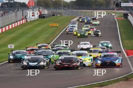 #63 Rob Collard / Ricky Collard - Barwell Motorsport Lamborghini Huracan GT3 Evo Leads Race Start