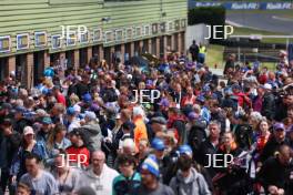 Fans on the pitwalk autograph session