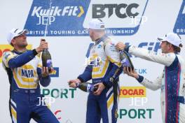 Dan Cammish - NAPA Racing UK Ford Focus ST, Ashley Sutton - NAPA Racing UK Ford Focus ST and Tom Ingram - Bristol Street Motors with EXCELR8 Hyundai i30 N Fastback