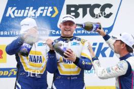 Dan Cammish - NAPA Racing UK Ford Focus ST, Ashley Sutton - NAPA Racing UK Ford Focus ST and Tom Ingram - Bristol Street Motors with EXCELR8 Hyundai i30 N Fastback