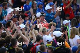 Fans on the BTCC Pitlane walk