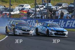 Jake Hill - Laser Tools Racing with MB Motorsport BMW 330e M Sport and Mikey Doble - Evans Halshaw Power Maxed Racing Vauxhall Astra