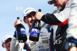 BTCC Podium, Tom Ingram - Bristol Street Motors with EXCELR8 Hyundai i30 N Fastback and Tom Chilton -  Bristol Street Motors with EXCELR8 Hyundai i30 N Fastback 