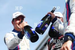 BTCC Podium, Tom Ingram - Bristol Street Motors with EXCELR8 Hyundai i30 N Fastback and Tom Chilton -  Bristol Street Motors with EXCELR8 Hyundai i30 N Fastback 