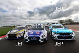 Ashley Sutton - NAPA Racing UK Ford Focus ST, Tom Ingram - Bristol Street Motors with EXCELR8 Hyundai i30 N Fastback  and Jake Hill - Laser Tools Racing with MB Motorsport BMW 330e M Sport