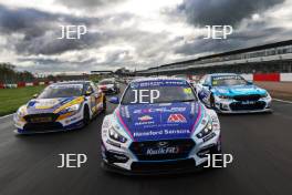 Ashley Sutton - NAPA Racing UK Ford Focus ST, Tom Ingram - Bristol Street Motors with EXCELR8 Hyundai i30 N Fastback  and Jake Hill - Laser Tools Racing with MB Motorsport BMW 330e M Sport