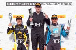 Podium of #21 Alisha Palmowski ? Elite Motorsport, #88 Lewis Blakeley - KMR Sport and #68 Harry Burgoyne ? KMR Sport 