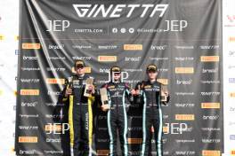 Podium #35 Isaac Phelps - Elite Motorsport Ginetta Junior #25 Ethan Jeff-Hall - R Racing Ginetta Junior #67 Marcus Sæter - R Racing Ginetta Junior