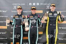 #67 Marcus Sæter - R Racing Ginetta Junior #25 Ethan Jeff-Hall - R Racing Ginetta Junior #35 Isaac Phelps - Elite Motorsport Ginetta Junior 