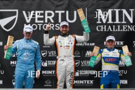 Mini Challenge Race 3 Podium #95 Nelson King - Laser Tools Racing  #1 Dan Zelos - EXCELR8 Motorsport  #93 Maximus Hall - EXCELR8 Motorsport