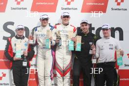 Podium of #86 Ben Taylor - EXCELR8 Motorsport and #64 Harry Hickton - Westbourne Motorsport and #96 Sam Gornall - Westbourne Motorsport and #53 James Black - Graves Motorsport and #196 Ronnie Smith - Chandler Motorsport