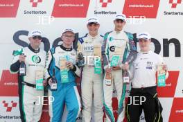 Podium of #63 John Castle - EXCELR8 Motorsport and #33 Jamie Keates - PerformanceTek Racing and #64 Harry Hickton - Westbourne Motorsport and #11 Gabe Fairbrother - EXCELR8 Motorsport and #196 Ronnie Smith - Chandler Motorsport