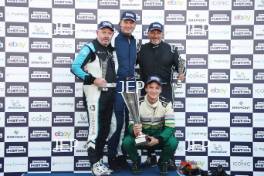 Silverstone Festival, Silverstone 2024, 23rd-25th August 2024. Free for editorial use only. Race 1 Podium (l-r) 6 Stuart Wiltshire - Peugeot 90X, 17 Christophe D'Ansembourgh / Werner D'Anesmbourgh - Pescarolo LMP1, 27 Shaun Lynn - BR 01 