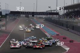 Start of the 1812KM of Qatar. #5 PORSCHE PENSKE MOTORSPORT Porsche 963 Hypercar of Matt Cambell, Michael Christensen and Frederic Makowiecki and #50 FERRARI AF CORSE Ferrari 499P Hypercar of Antonio Fuoco, Miguel Molina and Nicklas Nielsen