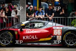 #66 JMW MOTORSPORT Ferrari 296 LMGT3 of Giacomo Petrobelli, Larry ten Voorde and Salih Yoluc